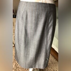 Express Gray and Blue Pinstripe Pencil Skirt
